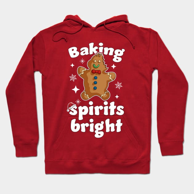 Baking Spirits Bright Christmas Funny Baker Pajama Family Hoodie by OrangeMonkeyArt